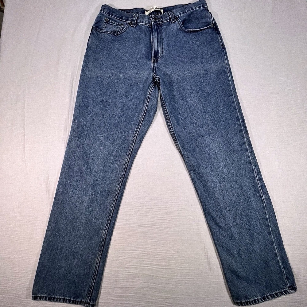 Y2K Urban Pipeline Jeans 34x34 (32x33) Men 2000s 00s Baggy Wide Relaxed Straight - Picture 2 of 13